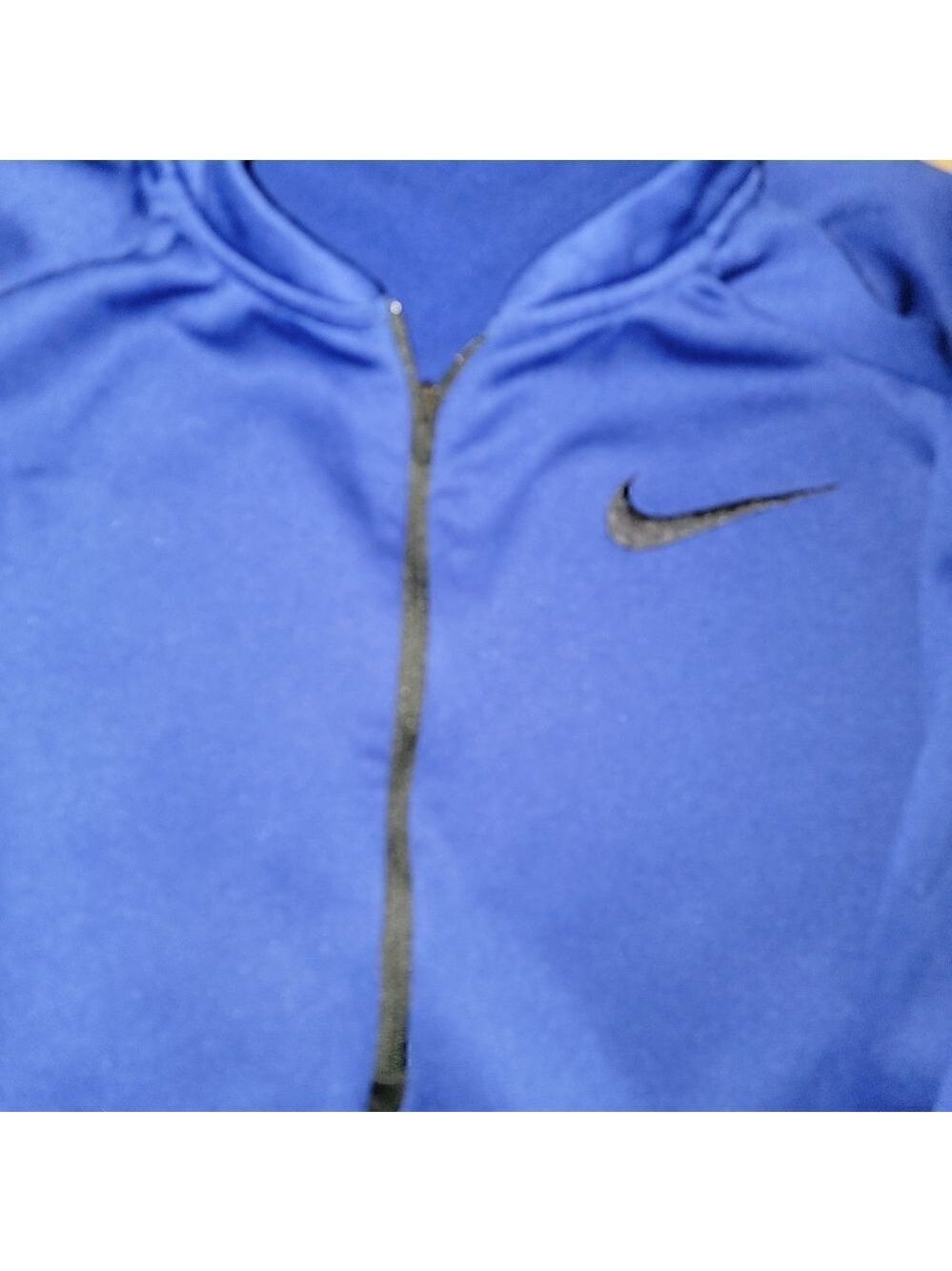 Nike Mens Half Zip Sweatshirt Blue Dri FIT #LS8 - Picture 4 of 6